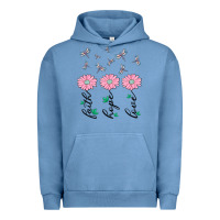 Pigment Pebble Blue faith hope love Urban Hoodie - MaliasSmallBusiness