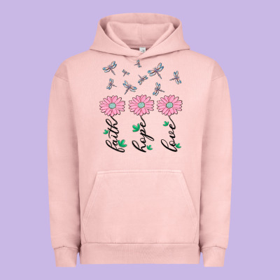 Faith Hope Love Urban Hoodie Designed By Maliassmallbusiness