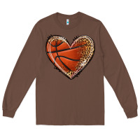 Chestnut basketball heart Long Sleeve Tee - texasbilliewilder