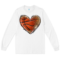 White basketball heart Long Sleeve Tee - texasbilliewilder