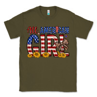 Army Green all american girl Classic Tee - Zillion Design Studio