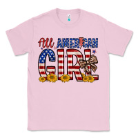 Bubblegum Pink all american girl Classic Tee - Zillion Design Studio