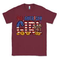 Burgundy all american girl Classic Tee - Zillion Design Studio
