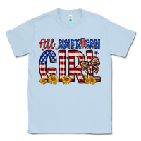 Dusty Blue all american girl Classic Tee - Zillion Design Studio