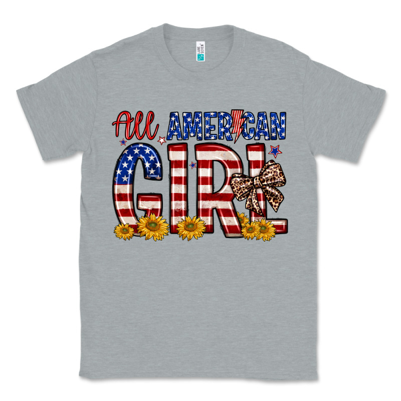 All American Girl Classic Tee by Zillion Design Studio | Teevron