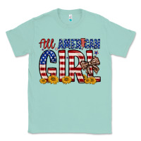 Seafoam all american girl Classic Tee - Zillion Design Studio