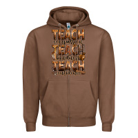 Chestnut teach compassion teach kindness teach confidence Zipper Hoodie - Zillion Design Studio
