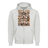 Dove Grey teach compassion teach kindness teach confidence Zipper Hoodie - Zillion Design Studio