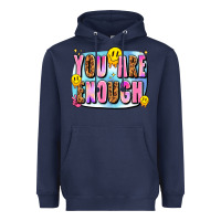 Navy you are enough Heavyweight Hoodie - JahusDesignShop