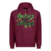 Burgundy pinches get stitches Premium Hoodie - MaliasSmallBusiness