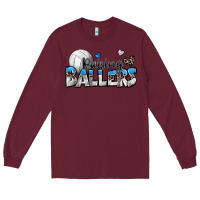 Burgundy raising ballers volleyball Long Sleeve Tee - Zillion Design Studio