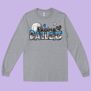 Raising Ballers Volleyball Long Sleeve Tee Designed By Zillion Design Studio