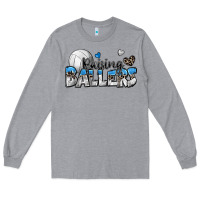 Heather Grey raising ballers volleyball Long Sleeve Tee - Zillion Design Studio
