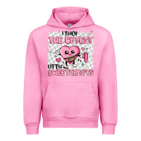 Fuchsia Pink i teach the cutest little sweethearts Urban Hoodie - MaliasSmallBusiness