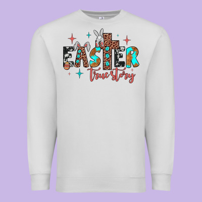 Easter True Story Premium Sweatshirt Designed By Jahusdesignshop