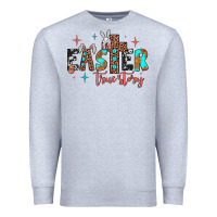 Heather Grey easter true story Premium Sweatshirt - JahusDesignShop
