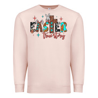 Pale Pink easter true story Premium Sweatshirt - JahusDesignShop