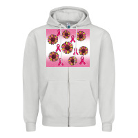 Dove Grey breast cancer awareness sunflower Zipper Hoodie - RanaPortraitStore