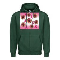 Sports Green breast cancer awareness sunflower Zipper Hoodie - RanaPortraitStore