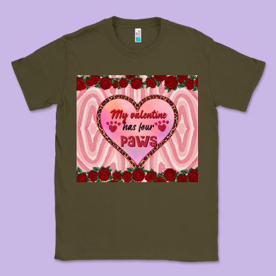 My Valentine Has Four Paws Classic Tee Designed By Ranaportraitstore