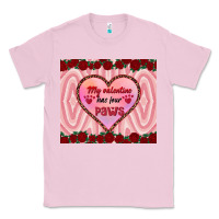 Bubblegum Pink my valentine has four paws Classic Tee - RanaPortraitStore