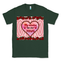 Sports Green my valentine has four paws Classic Tee - RanaPortraitStore