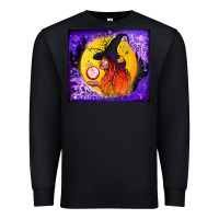 Black witch with crystal ball tumbler Premium Sweatshirt - BundleAndBundleShop