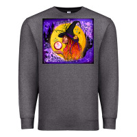 Charcoal Heather witch with crystal ball tumbler Premium Sweatshirt - BundleAndBundleShop