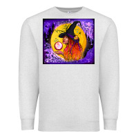 Oatmeal Heather witch with crystal ball tumbler Premium Sweatshirt - BundleAndBundleShop