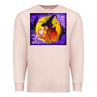 Pale Pink witch with crystal ball tumbler Premium Sweatshirt - BundleAndBundleShop