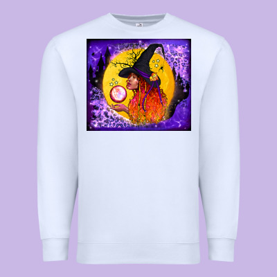 Witch With Crystal Ball Tumbler Premium Sweatshirt Designed By Bundleandbundleshop