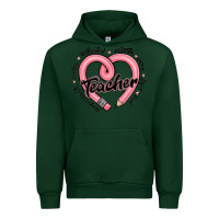 Forest Green valentine's day pencil heart teacher quotes Urban Hoodie - MaliasSmallBusiness