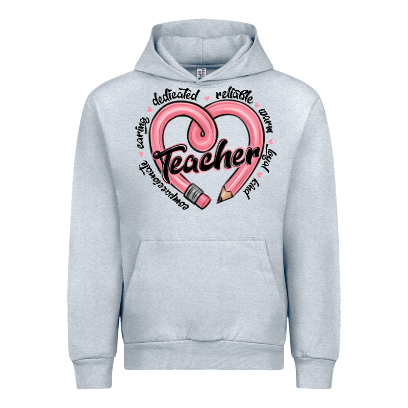 Valentine's Day Pencil Heart Teacher Quotes Urban Hoodie by MaliasSmallBusiness | Teevron