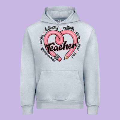 Valentine's Day Pencil Heart Teacher Quotes Urban Hoodie Designed By Maliassmallbusiness