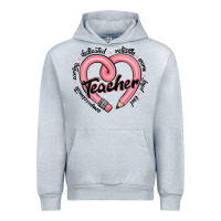 Heather Grey valentine's day pencil heart teacher quotes Urban Hoodie - MaliasSmallBusiness