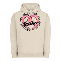 Pigment French Oak valentine's day pencil heart teacher quotes Urban Hoodie - MaliasSmallBusiness