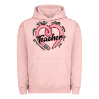 Pigment Salmon valentine's day pencil heart teacher quotes Urban Hoodie - MaliasSmallBusiness