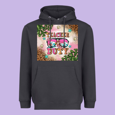 Teacher Of Duty Summer Break Heavyweight Hoodie Designed By Adodesignshop