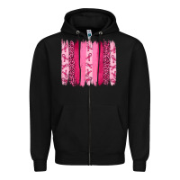 Black breast aweraness brushstrokes Zipper Hoodie - RanaPortraitStore