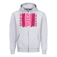 Heather Grey breast aweraness brushstrokes Zipper Hoodie - RanaPortraitStore