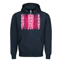 Navy breast aweraness brushstrokes Zipper Hoodie - RanaPortraitStore
