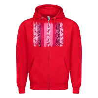 Red breast aweraness brushstrokes Zipper Hoodie - RanaPortraitStore