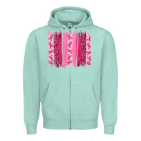 Seafoam breast aweraness brushstrokes Zipper Hoodie - RanaPortraitStore