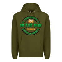 Army Green everybody in the pub getting tipsy Premium Hoodie - MaliasSmallBusiness