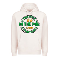 Pale Pink everybody in the pub getting tipsy Premium Hoodie - MaliasSmallBusiness
