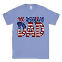 Colony Blue all american dad Classic Tee - Zillion Design Studio