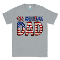 Heather Grey all american dad Classic Tee - Zillion Design Studio