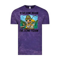 Cloud Purple if i've gone missin' i've gone fishin' Vintage Tee - BarkalooDesign