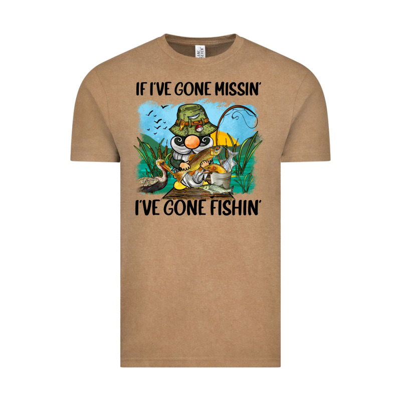 If I've Gone Missin' I've Gone Fishin' Vintage Tee by BarkalooDesign | Teevron