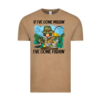 Vintage Coffee if i've gone missin' i've gone fishin' Vintage Tee - BarkalooDesign